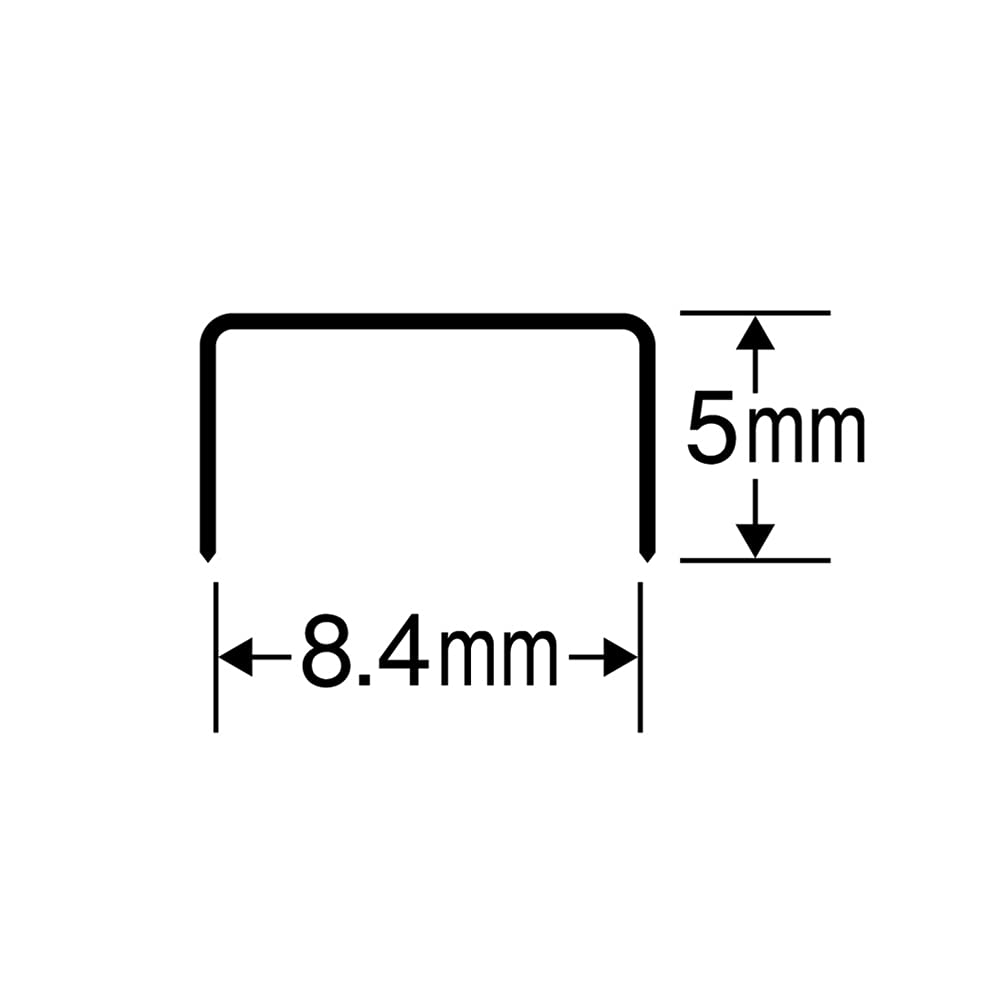 MAX Staples No.10-1M for Handy Staplers, Size 10, 8.4 mm Wide with 5 mm Legs, 1000 Staples per Box, 10 or 20 Boxes, Made in Japan