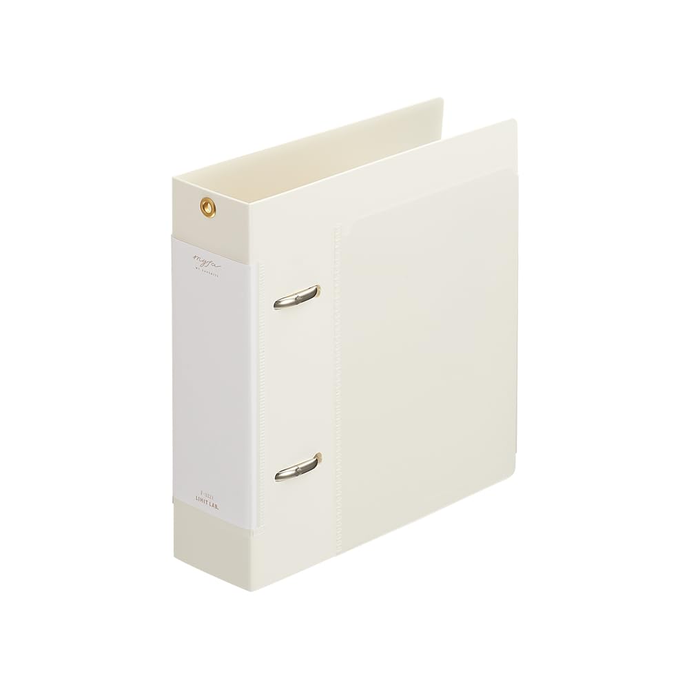 Lihit Lab Collection Ring File, Mini, A5, A5 Wide, A4, A4 Wide or A4 Super-Wide with 2 or 4 Rings and Polypropylene Cover for Cards, Photos and Papers, Jet Black or Milky White
