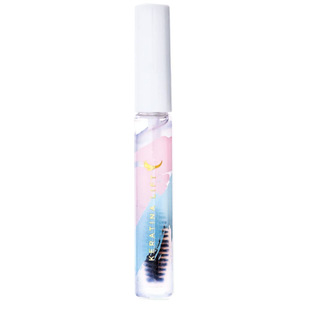 Keratina Lift Eyelash Curl Serum, Oil-Free Clear Lash Styling Serum with Keratin and Fucoidan for a Lasting Upward Curl, Lash Extension Compatible and Usable as a Mascara Base, 7 mL