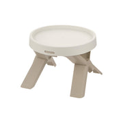 Richell Foldable Pet Table Single Beige 22 x 22 x 16.1 cm, Folding Raised Dog Bowl Stand for Bowls up to 19.5 cm Diameter