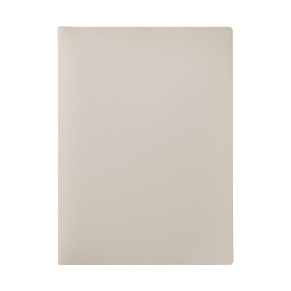King Jim Receipt and Invoice Scan Holder 790, A4 Two-Fold PP File with Anti-Glare Scan Sheet and Pockets for A4 Papers, Business Cards and Receipts, 312 x 230 mm, Black, Beige or White