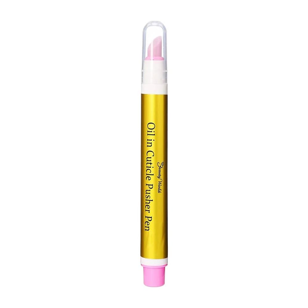 Beauty World Oil-In Cuticle Pusher Pen, Lavender, Ceramic Tip Cuticle Pusher with Built-In Care Oil