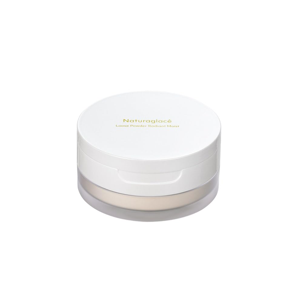 Naturaglace Loose Powder Radiant Moist N 12 g with Puff, Silky Pearl Face Powder That Gives a Glowing Soft-Focus Finish, Soap-Off and Non-Chemical