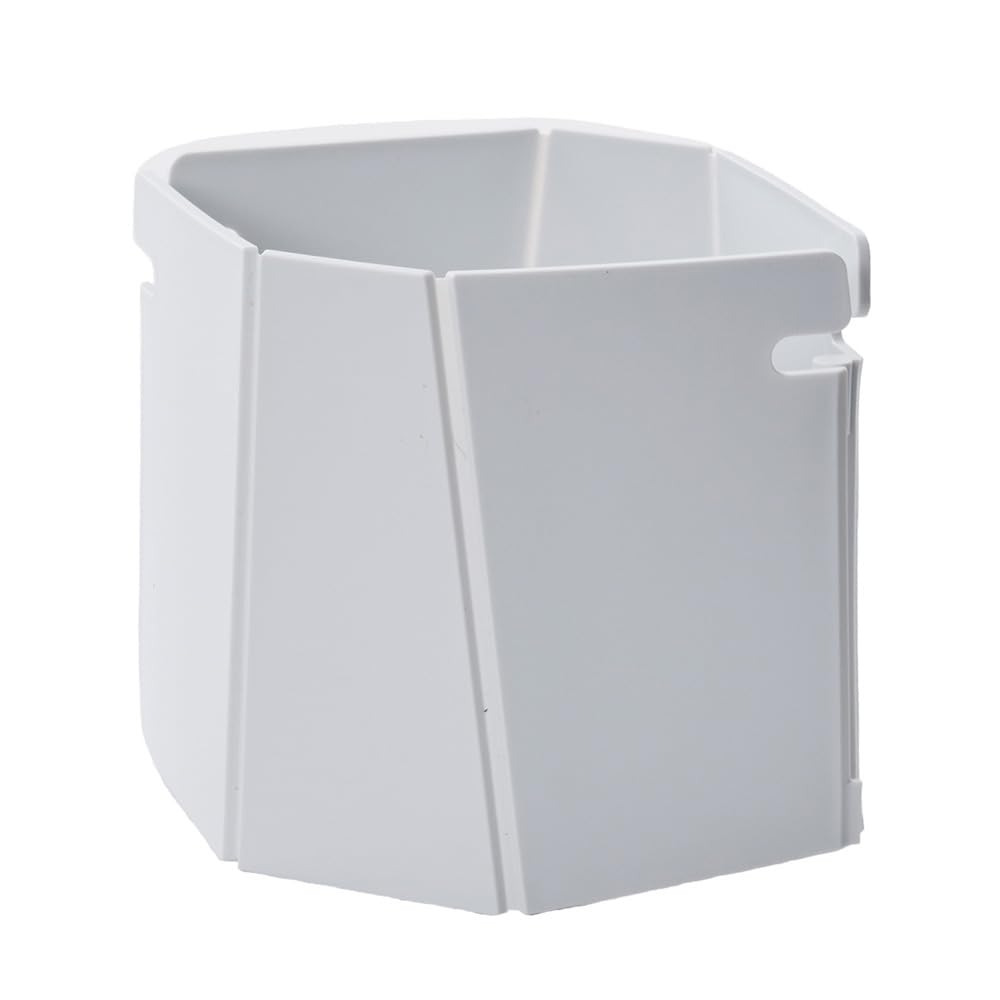 Iwatani Materials Poly Bag Holder, Microwave-Safe Polypropylene Stand for Cooking Poly Bags, 23 x 14 x 2 cm and 170 g, Washable, White