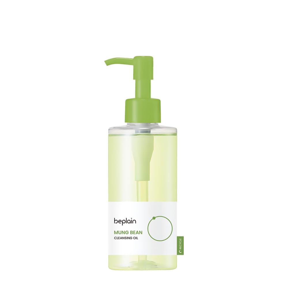 beplain Mung Bean Cleansing Oil, Lightweight Fragrance-Free Makeup Remover Oil for Pores, 200 mL