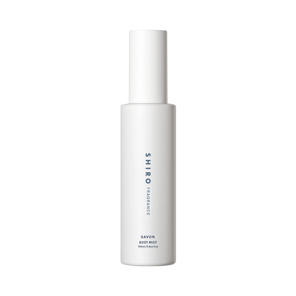 SHIRO Savon Body Mist 100 mL, Soap-Scented Fragrance Mist with Yuzu Peel Water, Moisturising Body Lotion Spray