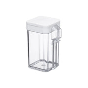 Yamazaki Tower Flour and Spice Bottle 200 mL, 200 mL Flour and Spice Bottle With a One-Hand Sliding Lid, Two Pouring Holes, and a Spoon That Levels 5 mL, Index Sticker Included, 5.8 x 6.2 x 10.5 cm and 100 g, White or Black