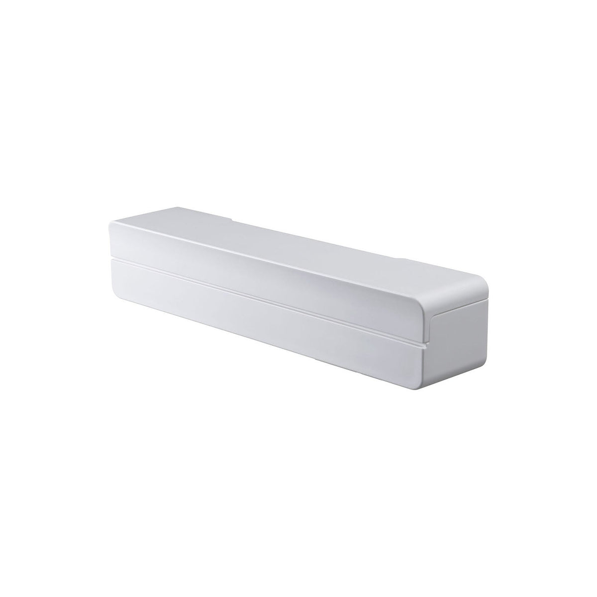 Yamazaki Tower Magnetic Wrap Case S, Magnetic Wrap Case for S Size 50 m Rolls Up to 23 cm Wide That Sticks to the Refrigerator, Included Core Lets the Wrap Roll Out Smoothly, Stainless Blade, 25 x 5.5 x 5 cm and 210 g, White or Black