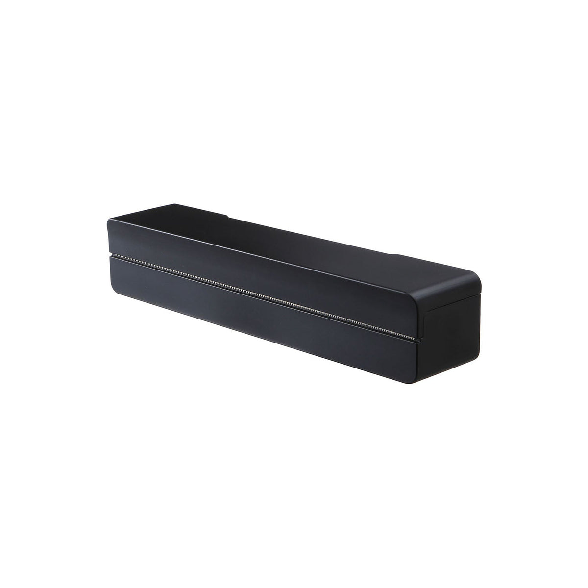 Yamazaki Tower Magnetic Wrap Case S, Magnetic Wrap Case for S Size 50 m Rolls Up to 23 cm Wide That Sticks to the Refrigerator, Included Core Lets the Wrap Roll Out Smoothly, Stainless Blade, 25 x 5.5 x 5 cm and 210 g, White or Black