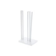 Yamazaki Tower One-Hand Cut Kitchen Paper Holder, Heavy Steel Kitchen Paper Stand That Stays Put So You Can Tear a Sheet With One Hand, Silicone Grips the Paper, Rolls up to 15 cm Across, 15.5 x 11.5 x 31 cm and 1300 g, White or Black