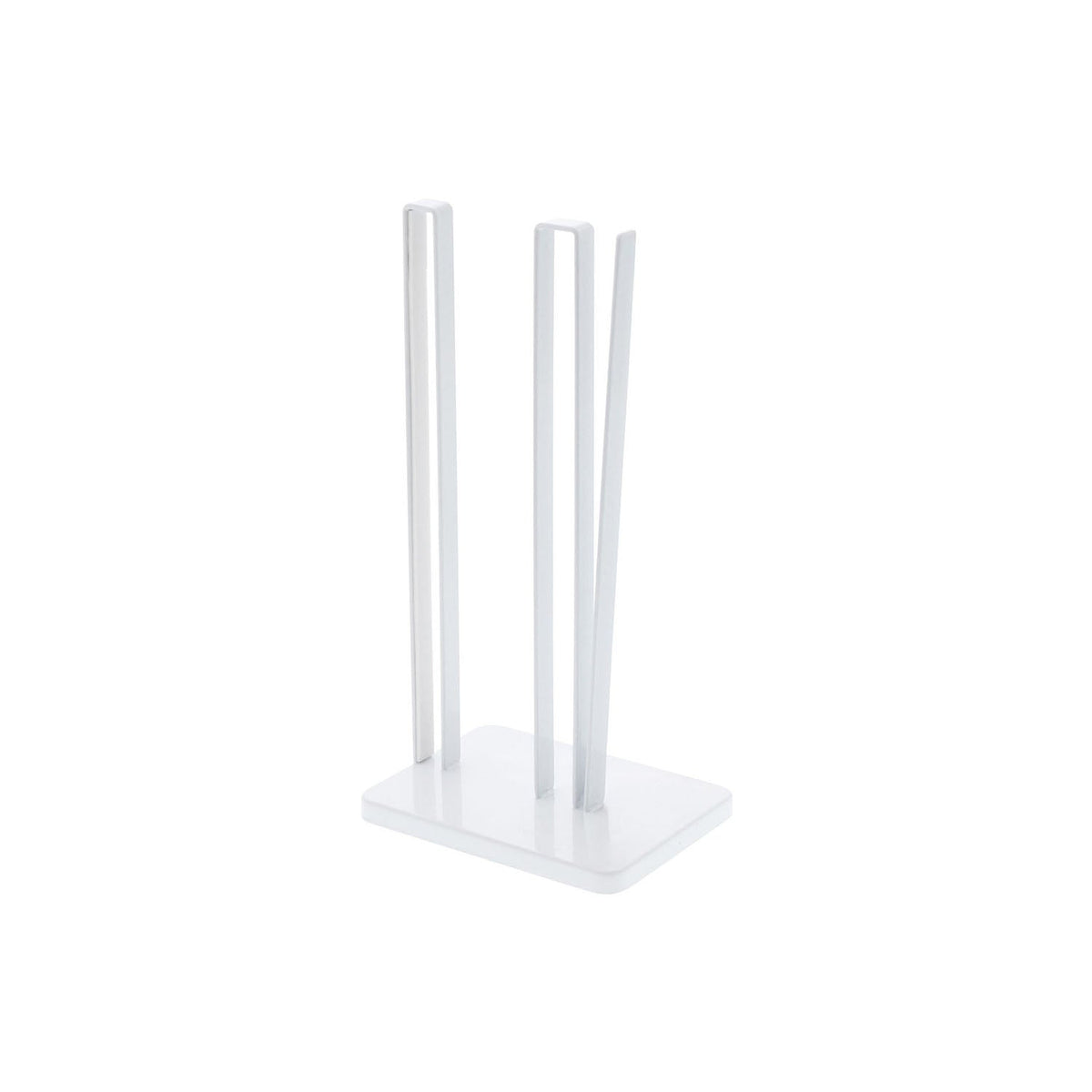 Yamazaki Tower One-Hand Cut Kitchen Paper Holder, Heavy Steel Kitchen Paper Stand That Stays Put So You Can Tear a Sheet With One Hand, Silicone Grips the Paper, Rolls up to 15 cm Across, 15.5 x 11.5 x 31 cm and 1300 g, White or Black