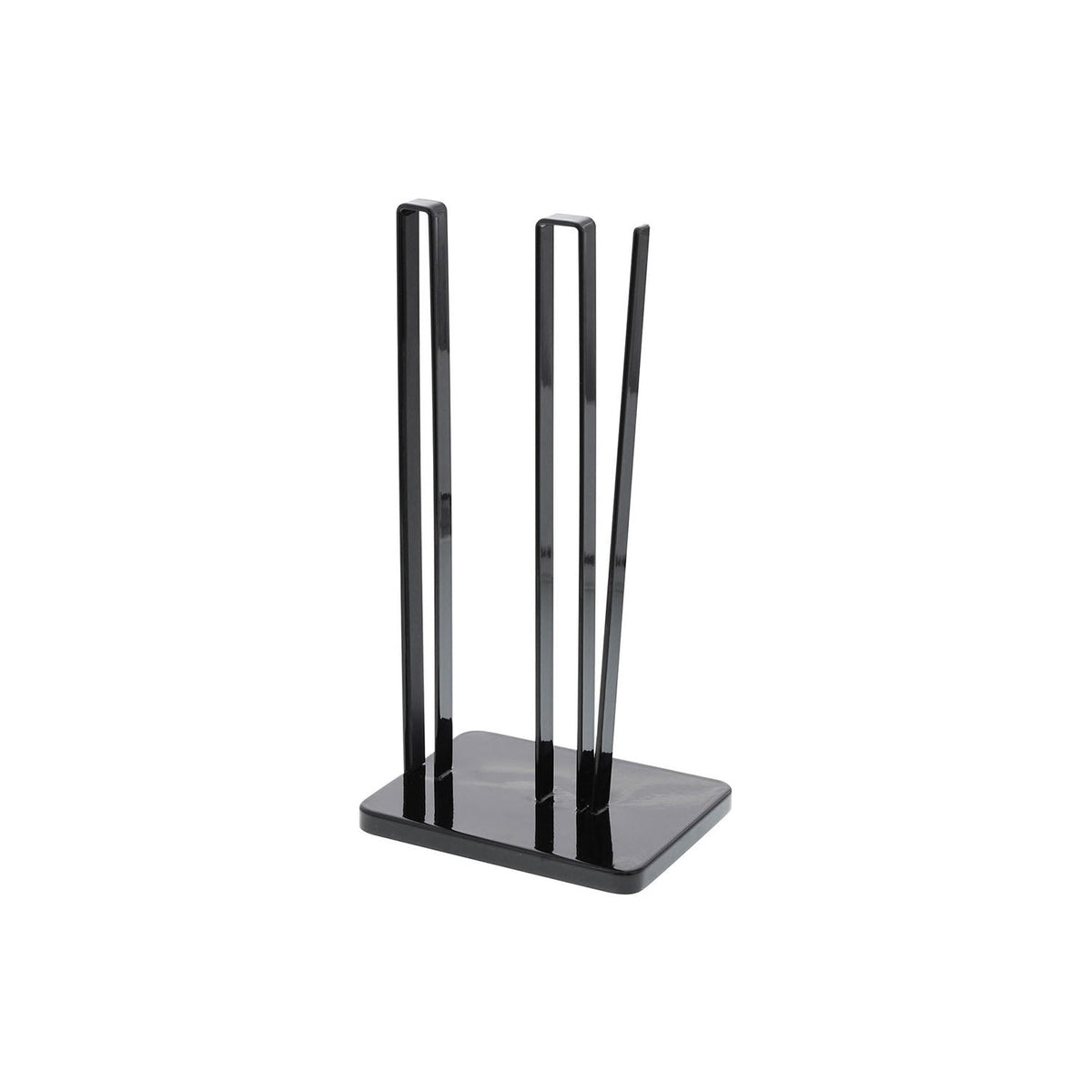 Yamazaki Tower One-Hand Cut Kitchen Paper Holder, Heavy Steel Kitchen Paper Stand That Stays Put So You Can Tear a Sheet With One Hand, Silicone Grips the Paper, Rolls up to 15 cm Across, 15.5 x 11.5 x 31 cm and 1300 g, White or Black