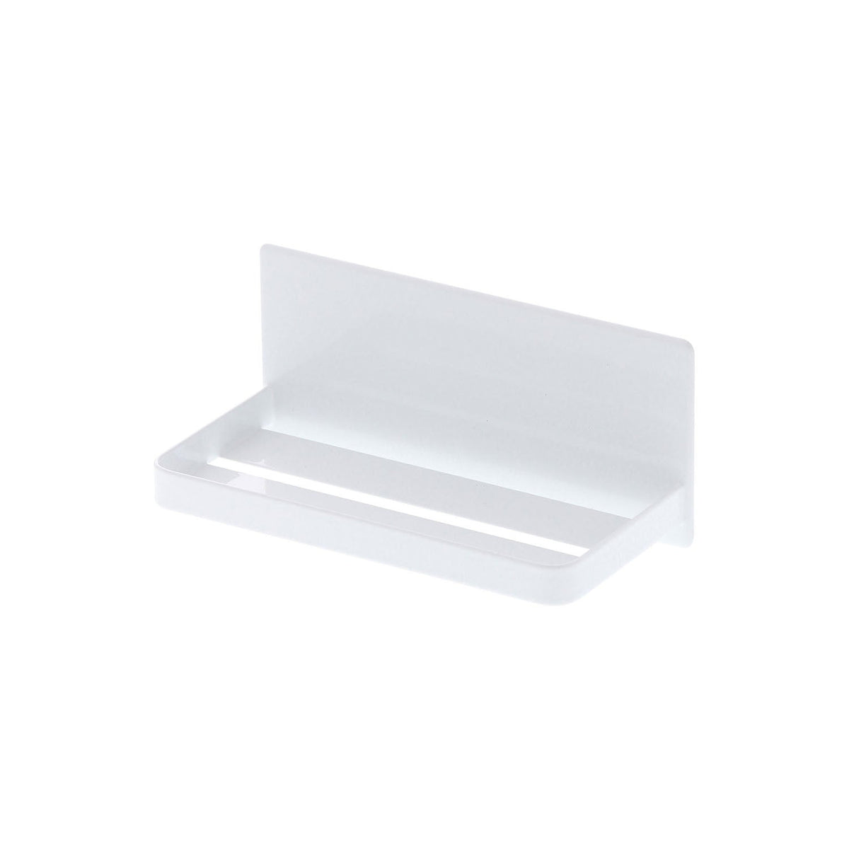 Yamazaki Tower Magnetic Bathroom Rack, Holder That Sticks to a Steel Bathroom Wall by Magnet and Drains Water So Slime Stays Away, Holds 2 kg, 18 x 8.5 x 8 cm and 330 g, White or Black