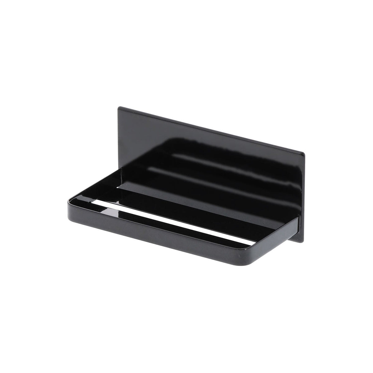 Yamazaki Tower Magnetic Bathroom Rack, Holder That Sticks to a Steel Bathroom Wall by Magnet and Drains Water So Slime Stays Away, Holds 2 kg, 18 x 8.5 x 8 cm and 330 g, White or Black