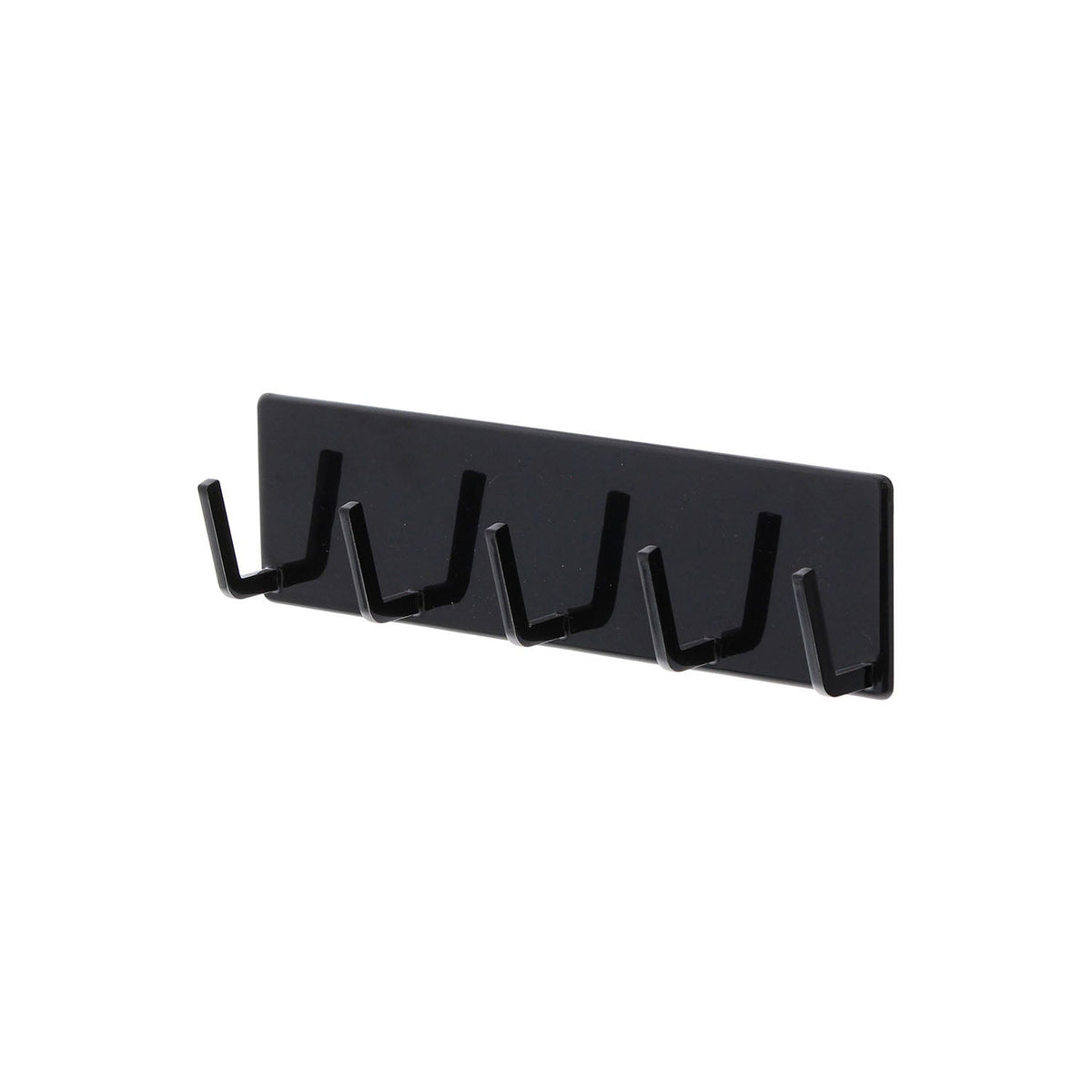 Yamazaki Tower Magnetic Bathroom Hook Bar, Holder That Sticks to a Steel Bathroom Wall by Magnet and Drains Water So Slime Stays Away, Holds 250 g per hook, 18 x 3 x 5 cm and 150 g, White or Black