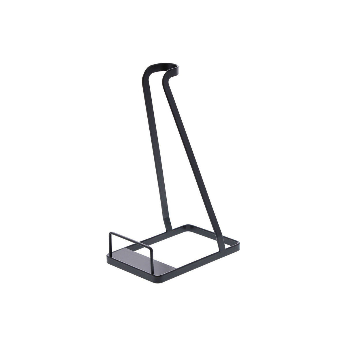 Yamazaki Tower Stick Vacuum Stand, Compact Stand That Keeps a Stick Vacuum Cleaner Upright in a Corner, Fits Pipes up to 4 cm and Heads 15 cm Wide, Holds a Vacuum up to 3 kg, Cushions Included, 15 x 24 x 38 cm and 680 g, White or Black