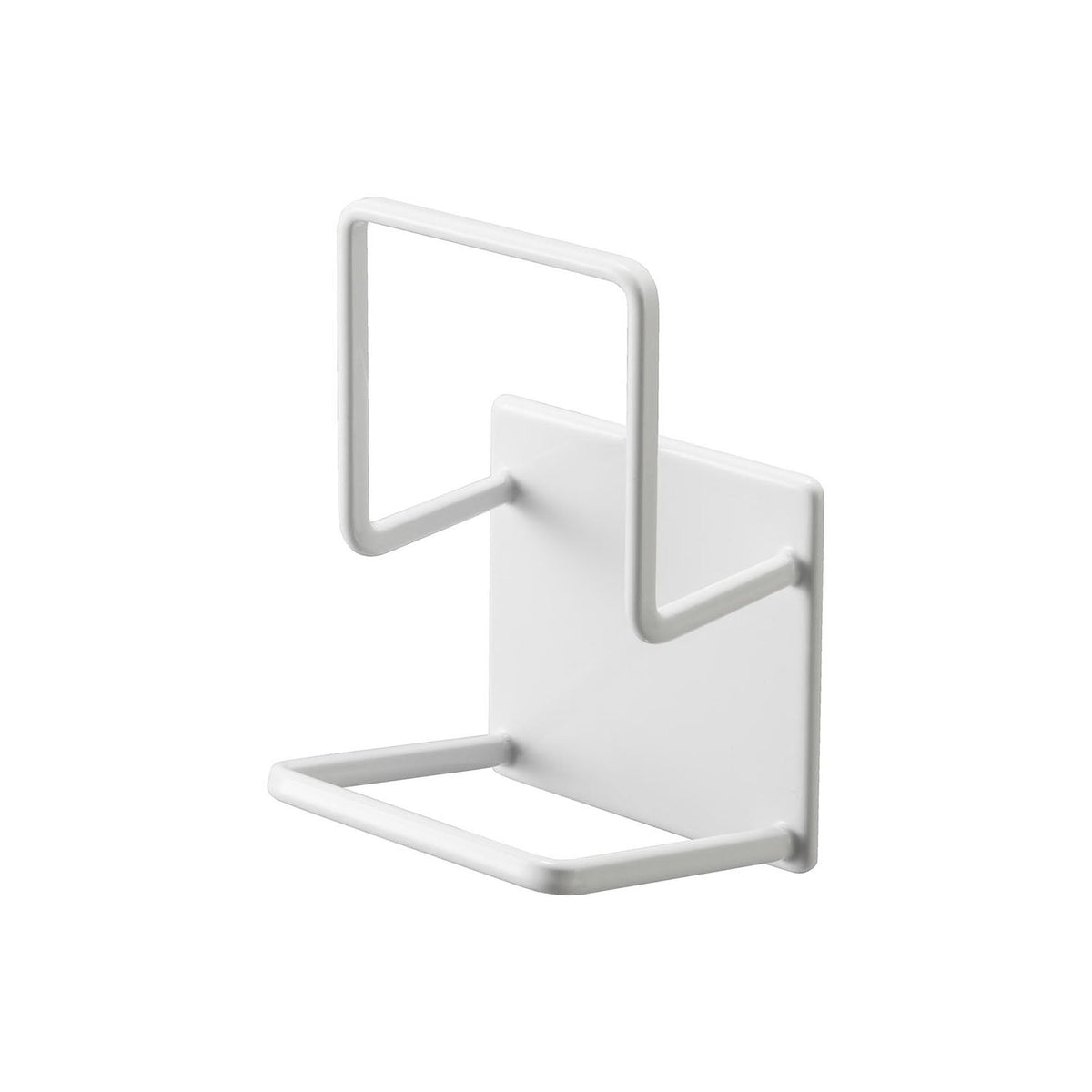 Yamazaki Tower Magnetic Sponge Holder Double, Two-Tier Holder That Sticks to a Refrigerator Side or Steel Kitchen Panel by Strong Magnet, Holds 1 kg, 6.5 x 6.3 x 11 cm and 105 g, White or Black