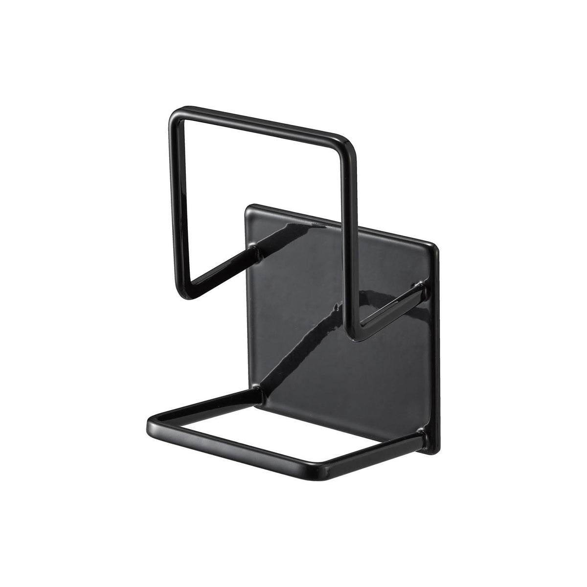 Yamazaki Tower Magnetic Sponge Holder Double, Two-Tier Holder That Sticks to a Refrigerator Side or Steel Kitchen Panel by Strong Magnet, Holds 1 kg, 6.5 x 6.3 x 11 cm and 105 g, White or Black