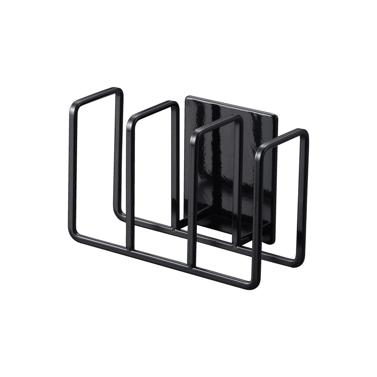 Yamazaki Tower Magnetic Sponge Holder Triple, Three-Slot Holder That Sticks to a Refrigerator Side or Steel Kitchen Panel by Strong Magnet, Holds 1 kg, 12.5 x 7 x 8.5 cm and 180 g, White or Black