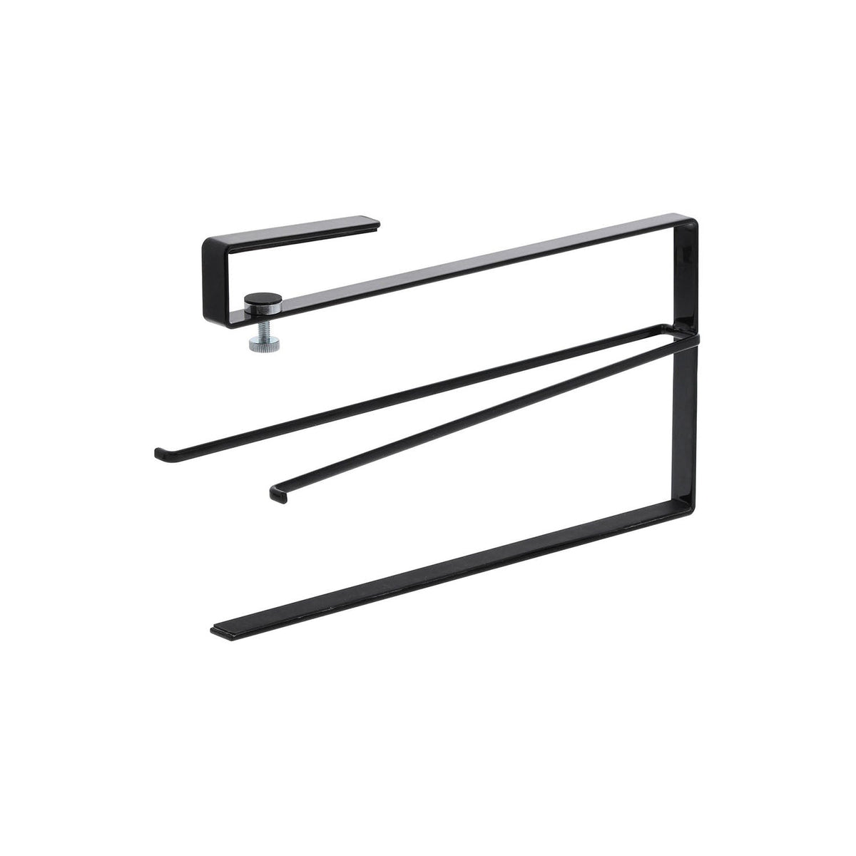 Yamazaki Tower One-Hand Cut Under-Cabinet Kitchen Paper Holder, Holder That Fits Under a Hanging Cabinet and Cuts a Sheet With One Hand on a Silicone Edge, Takes Rolls up to 11 cm Across, 500 g, 8 x 26 x 17.5 cm and 300 g, White or Black