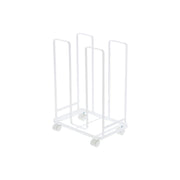 Yamazaki Tower Cardboard Stocker, Slim Rack on Casters That Stores 10 to 15 Flattened Cardboard Boxes and Lets You Pass String Under to Tie Them In Place, 30 cm Wide, Holds 5 kg, 30 x 23 x 43.5 cm and 1200 g, White or Black