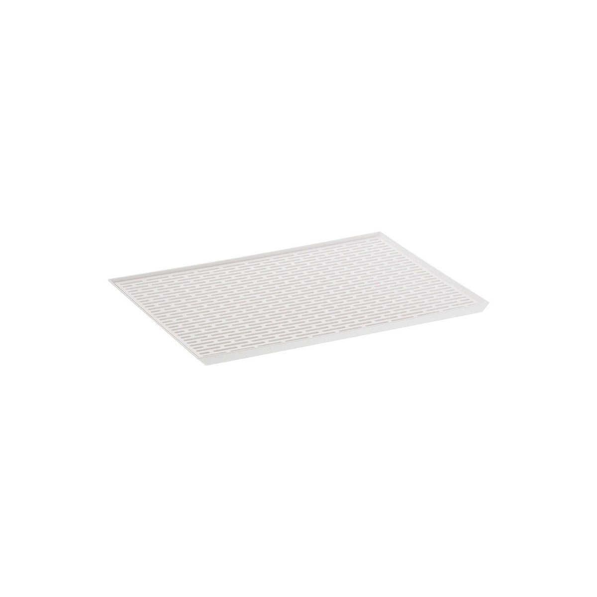 Yamazaki Tower Wide Glass and Mug Drainer Tray, Wide Thin Drainer Tray for Glasses and Mugs With a Shallow Rim for Airflow That Dries Fast, Easy to Wash and Keep Clean, 42.5 x 30.7 cm, Heat Safe to 90 C, 42.5 x 30.7 x 1.5 cm and 580 g, White