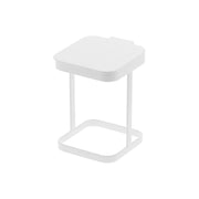 Yamazaki Tower Poly Bag Eco Holder with Lid, Counter Frame With a One-Hand Lid That You Cover With a Poly Bag for Scraps While You Cook, Heat Safe to 90 C, Steel Frame and ABS Lid, 12 x 13.5 x 16.7 cm and 350 g, White or Black