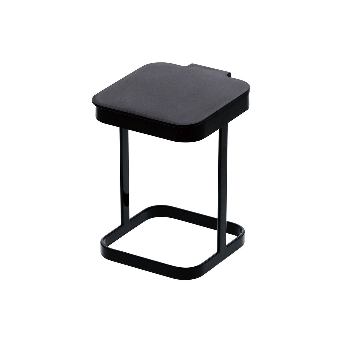 Yamazaki Tower Poly Bag Eco Holder with Lid, Counter Frame With a One-Hand Lid That You Cover With a Poly Bag for Scraps While You Cook, Heat Safe to 90 C, Steel Frame and ABS Lid, 12 x 13.5 x 16.7 cm and 350 g, White or Black