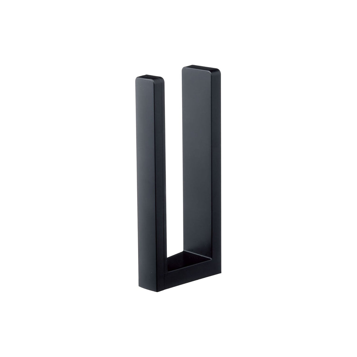 Yamazaki Tower Magnetic Kitchen Paper Holder with Stopper, Magnetic Holder With a Stopper You Pull Forward to Pinch the Paper for One-Hand Cutting, Floats on a Refrigerator or Kitchen Panel, Holds 1 kg, 5 x 10.2 to 17.5 x 24.5 cm and 300 g, White or Black