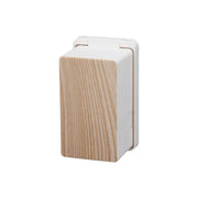 Yamazaki Woody Outlet Guard Woody, Full-Cover Outlet Guard for One to Three Socket Wall Outlets That Keeps Dust Out and Children and Pets Away From Plugs, Fits One to Three Sockets, 7 x 6 x 12 cm and 62 g, White or Black