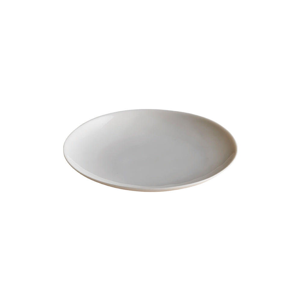 KINTO ATELIER TETE Porcelain Plate 180 mm, ATELIER TETE Porcelain Plate 180 mm in Off White, Light Grey or Pink Beige, Microwave and dishwasher safe, Made in Japan, 18 x 18 x 2 cm and 220 g, Off White or Light Grey or Pink Beige