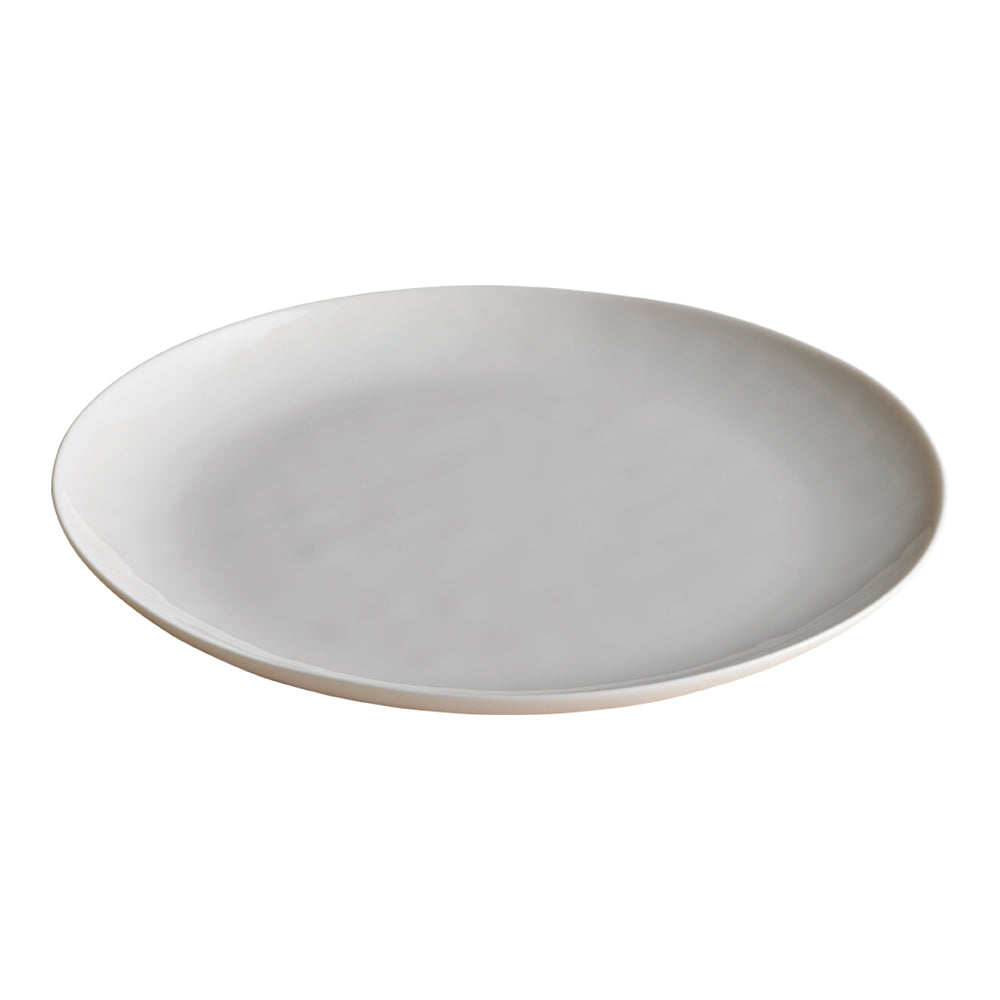 KINTO ATELIER TETE Porcelain Plate 280 mm, ATELIER TETE Porcelain Plate 280 mm in Off White, Light Grey or Pink Beige, Microwave and dishwasher safe, Made in Japan, 28 x 28 x 2 cm and 650 g, Off White or Light Grey or Pink Beige