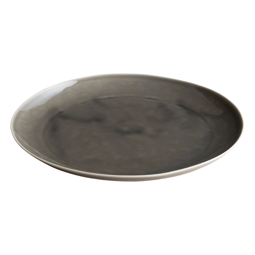 KINTO ATELIER TETE Porcelain Plate 280 mm, ATELIER TETE Porcelain Plate 280 mm in Off White, Light Grey or Pink Beige, Microwave and dishwasher safe, Made in Japan, 28 x 28 x 2 cm and 650 g, Off White or Light Grey or Pink Beige