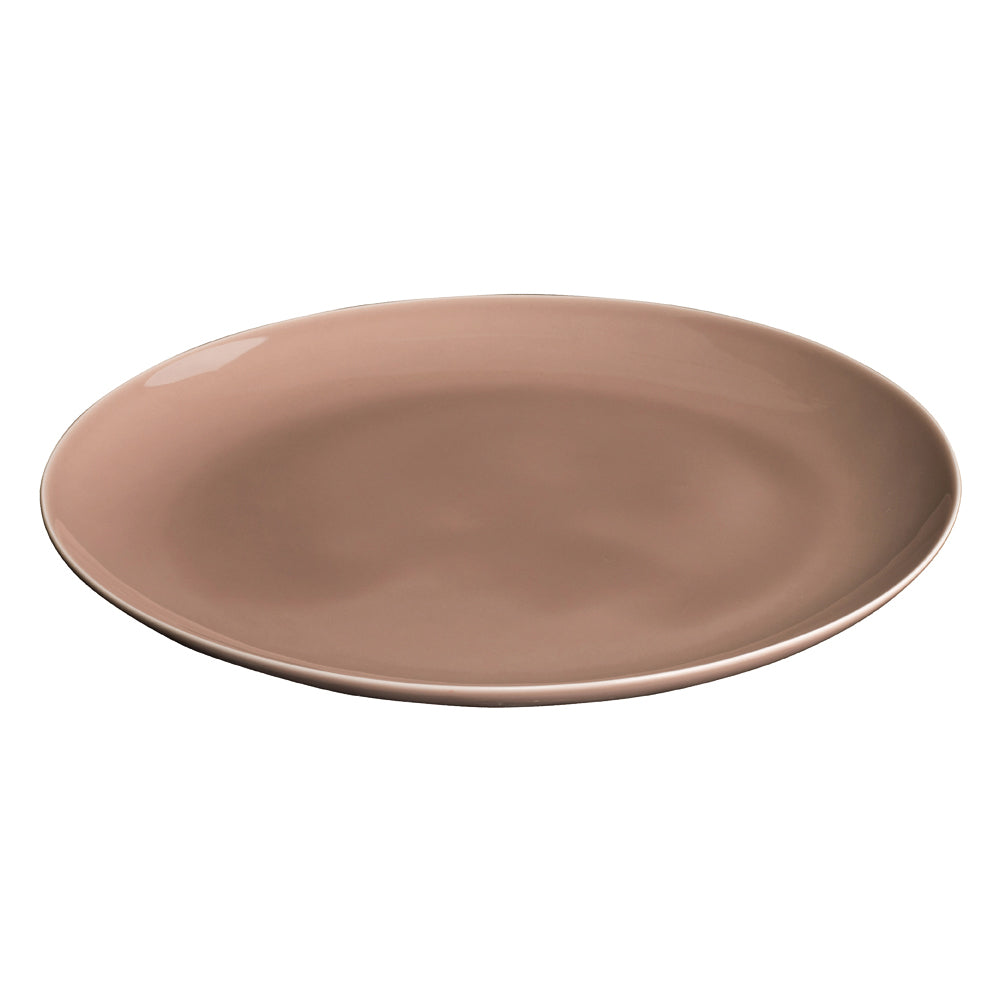 KINTO ATELIER TETE Porcelain Plate 280 mm, ATELIER TETE Porcelain Plate 280 mm in Off White, Light Grey or Pink Beige, Microwave and dishwasher safe, Made in Japan, 28 x 28 x 2 cm and 650 g, Off White or Light Grey or Pink Beige