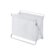 Yamazaki Tower Baggage Storage Box, Folding 32 L Basket Box That Keeps Bags Off the Floor, Also Takes Laundry and Magazines, Folds Flat to 4.5 cm Deep, Holds 10 kg, 46 x 29 x 40 cm and 2100 g, White or Black