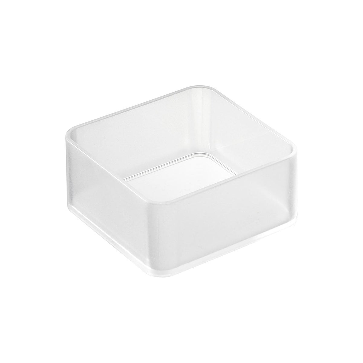 Yamazaki Tower Drawer Organiser Case S Clear Base Set of 2, Set of 2 Drawer Organiser Cases That Combine Side by Side or Stack, Clear Base, Heat Safe to 90 C, 8 x 8 x 3.7 cm and 86 g, White or Black