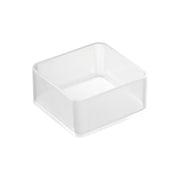 Yamazaki Tower Drawer Organiser Case S Clear Base Set of 2, Set of 2 Drawer Organiser Cases That Combine Side by Side or Stack, Clear Base, Heat Safe to 90 C, 8 x 8 x 3.7 cm and 86 g, White or Black