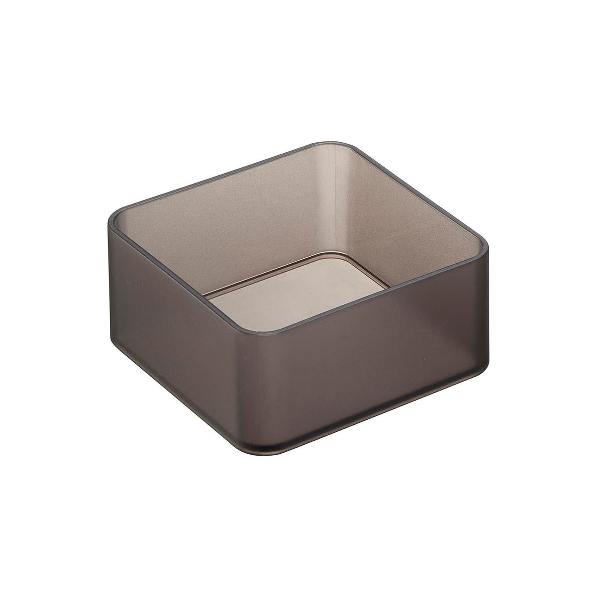 Yamazaki Tower Drawer Organiser Case S Clear Base Set of 2, Set of 2 Drawer Organiser Cases That Combine Side by Side or Stack, Clear Base, Heat Safe to 90 C, 8 x 8 x 3.7 cm and 86 g, White or Black