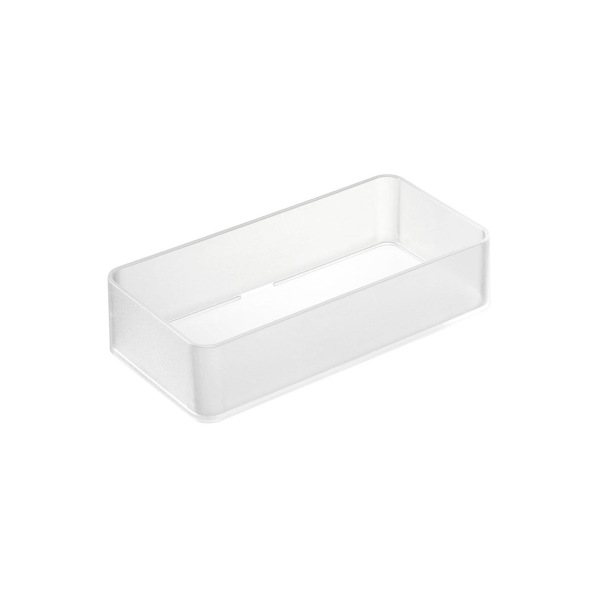 Yamazaki Tower Drawer Organiser Case M Clear Base Set of 2, Set of 2 Drawer Organiser Cases That Combine Side by Side or Stack, Clear Base, Heat Safe to 90 C, 8 x 16 x 3.7 cm and 148 g, White or Black