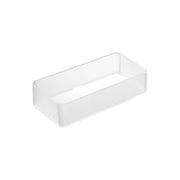 Yamazaki Tower Drawer Organiser Case M Clear Base Set of 2, Set of 2 Drawer Organiser Cases That Combine Side by Side or Stack, Clear Base, Heat Safe to 90 C, 8 x 16 x 3.7 cm and 148 g, White or Black