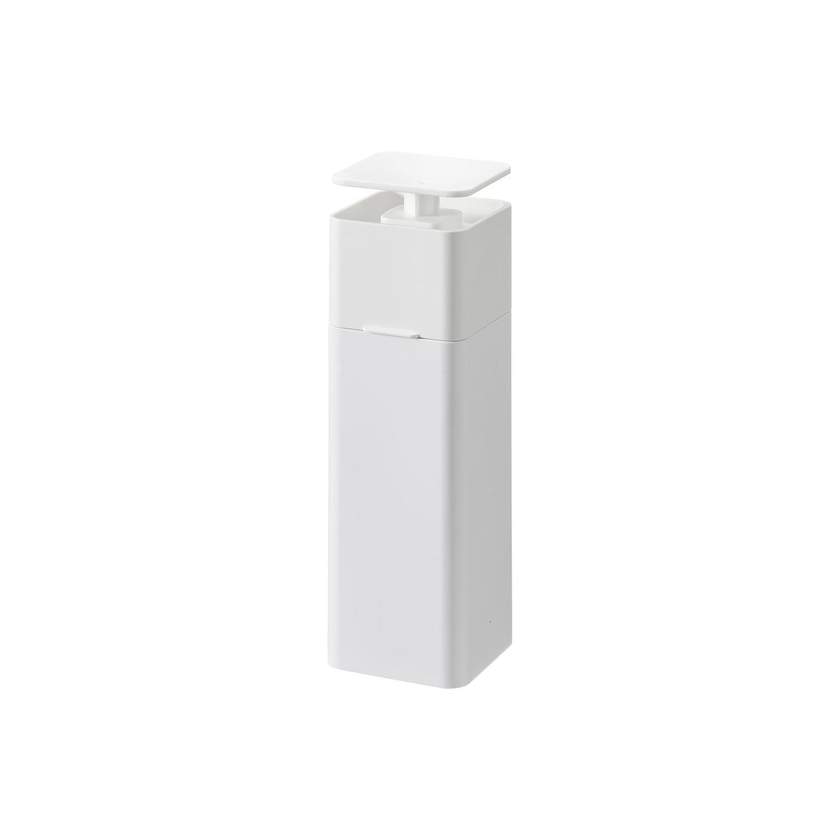 Yamazaki Tower Magnetic One-Hand Dispenser 250 mL, 250 mL Pump Dispenser That Sticks to a Steel Kitchen Wall by Magnet and Puts Soap on the Sponge With One Press, Lid Comes Off, Alcohol up to 95%, 5.5 x 5.8 x 18.5 cm and 225 g, White or Black