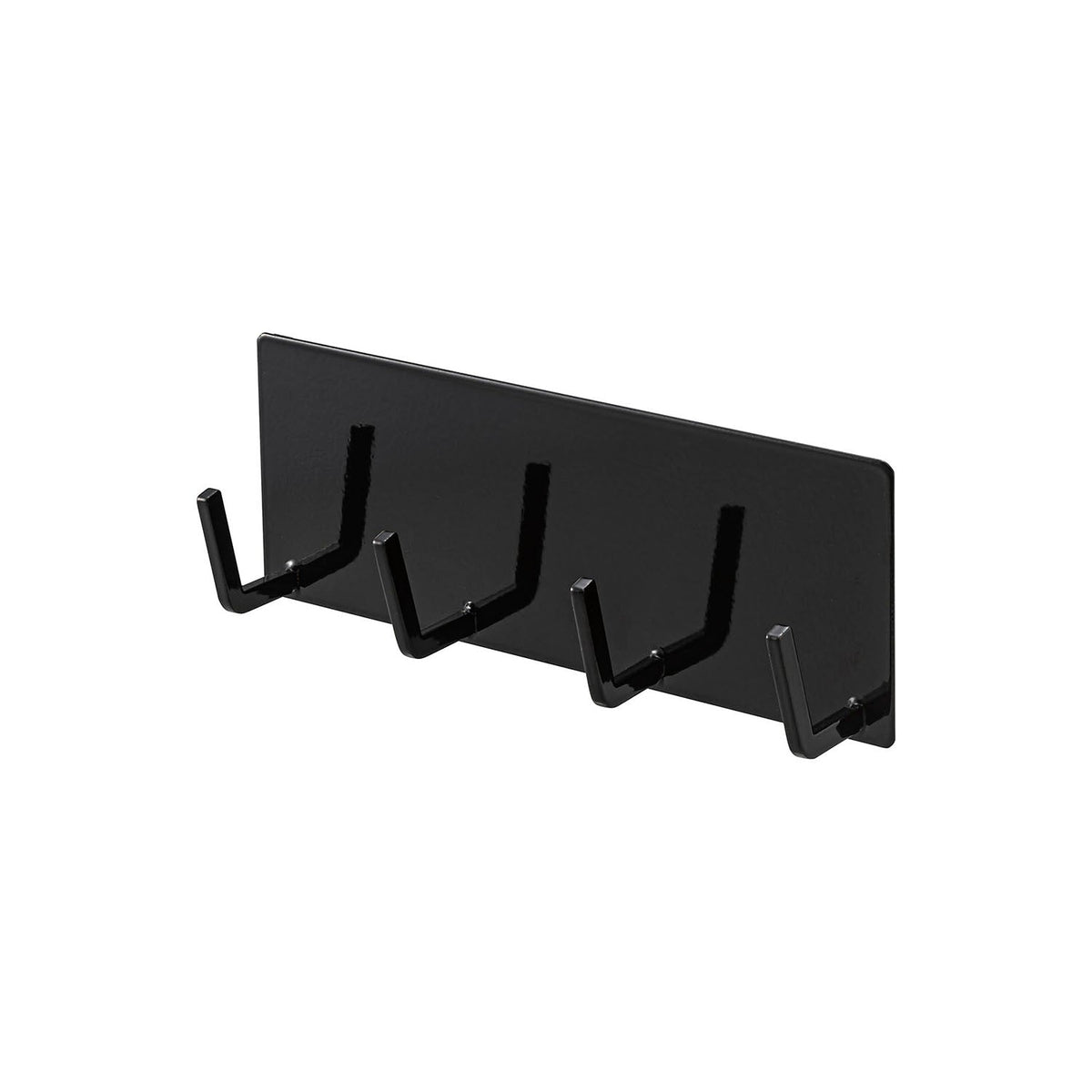 Yamazaki Tower Magnetic Kitchen Tool Hook 4 Hooks, Four-Hook Bar That Sticks to a Refrigerator Side or Steel Kitchen Panel by Strong Magnet, Holds 500 g per hook, 16.5 x 3.5 x 6 cm and 150 g, White or Black