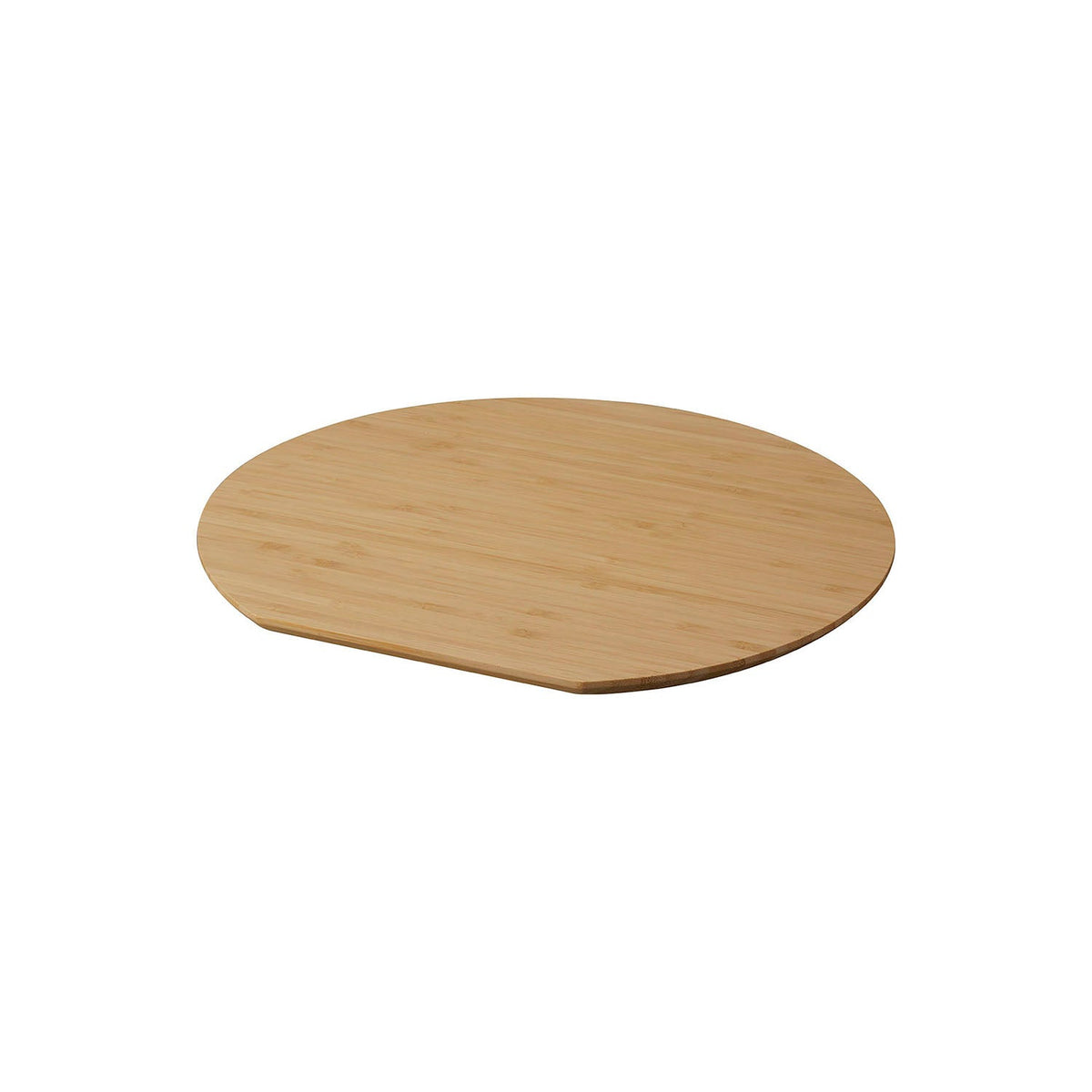 Yamazaki Tosca Round Cutting Board, Wide Round Bamboo Cutting Board That Lets You Cut Several Ingredients at Once and Is Gentle on Knives, Use Either Side, 30 cm Across, Not Dishwasher Safe, 30 x 28 x 1 cm and 530 g, White