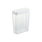 Yamazaki Tower Fridge Rice Container One-Cup Portions, Slim Fridge Rice Container Divided Into 12 One-Cup Portions That Pours Exactly One Cup From the Cap With No Measuring, Holds About 1.8 kg of Rice, 2 L, 18.5 x 8.5 x 24.5 cm and 710 g, White or Black