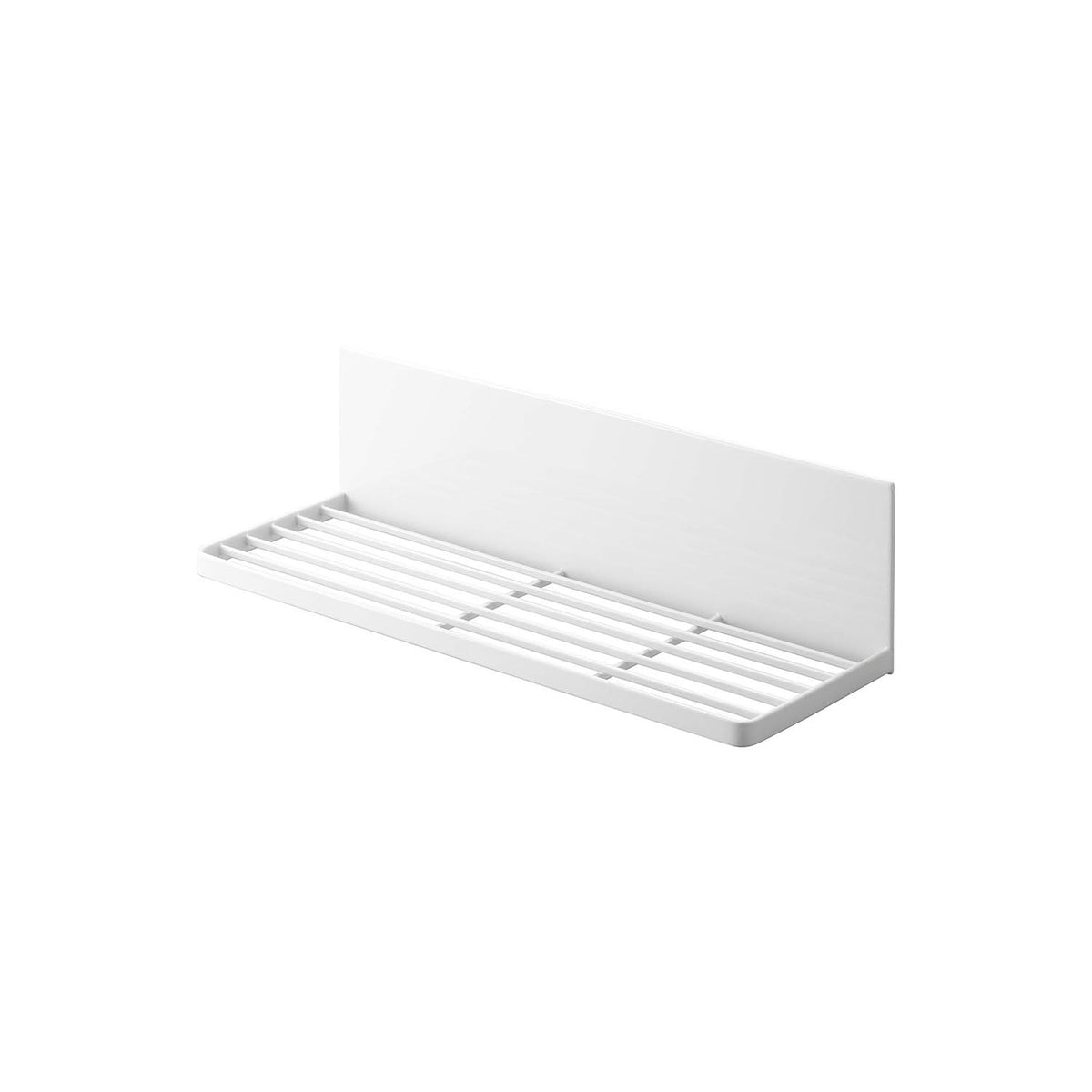 Yamazaki Tower Magnetic Dish Drying Rack, Magnetic Dish Rack That Floats Above the Sink on a Steel Wall and Holds Up to 18 Plates Upright, Drops Wipe Away Easily, Four Hooks Included, Holds 3 kg, 42.4 x 14.2 x 12 cm and 1300 g, White or Black