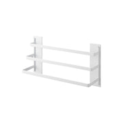 Yamazaki Tower Washer-Front Magnetic Towel Hanger 3 Bars, Three-Bar Ladder Hanger That Sticks by Magnet to a Washer Front and Keeps Towels Apart, Not for Drum Washers, 42 x 11.6 x 18 cm and 950 g, White or Black