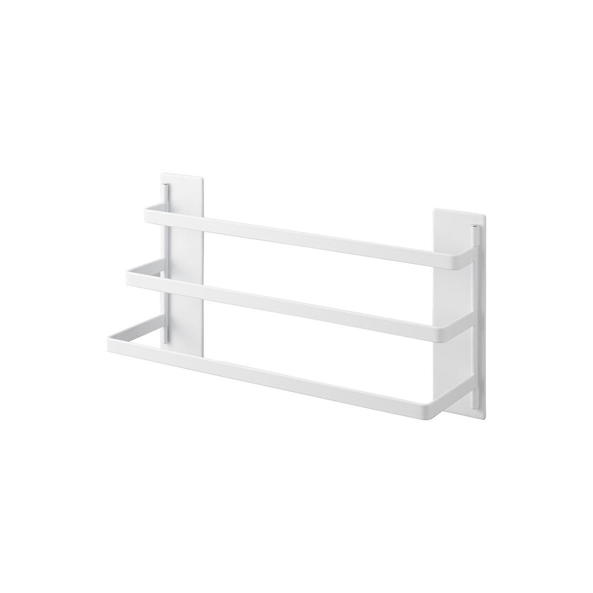 Yamazaki Tower Washer-Front Magnetic Towel Hanger 3 Bars, Three-Bar Ladder Hanger That Sticks by Magnet to a Washer Front and Keeps Towels Apart, Not for Drum Washers, 42 x 11.6 x 18 cm and 950 g, White or Black