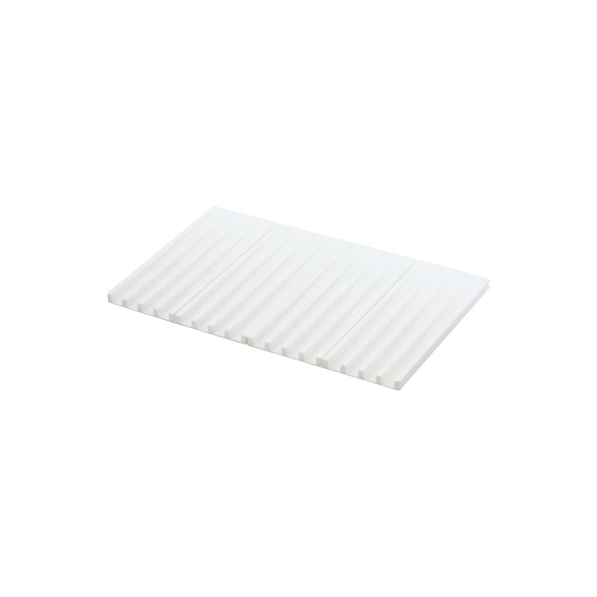 Yamazaki Tower Folding Silicone Dish Drying Mat, Silicone Drainer Mat That Opens to Dry Dishes, Folds in Half as a Pot Rest and in Four to Fit a Drawer, Heat Safe to 250 C, Dishwasher Safe, 40.5 x 25 x 1.3 cm open and 550 g, White or Black
