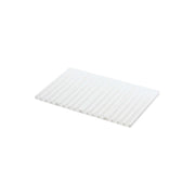 Yamazaki Tower Folding Silicone Dish Drying Mat, Silicone Drainer Mat That Opens to Dry Dishes, Folds in Half as a Pot Rest and in Four to Fit a Drawer, Heat Safe to 250 C, Dishwasher Safe, 40.5 x 25 x 1.3 cm open and 550 g, White or Black