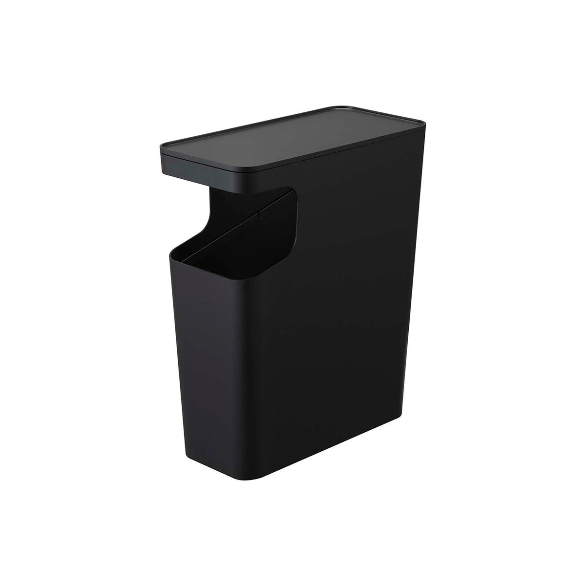 Yamazaki Tower Dust Box and Side Table, Dust Box With a Flat Top That Doubles as a Side Table Beside a Bed or Sofa, Wide Opening, 15 L for 20 L Bags, Holds 5 kg on Top, 38 x 18.5 x 45 cm and 1750 g, White or Black